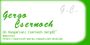 gergo csernoch business card